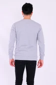 Gri Basic Erkek 2 iplik Sweatshirt thumbnail 7