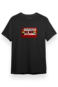 Stranger Things Kaset Siyah Kısa kol Erkek Tshirt thumbnail 1