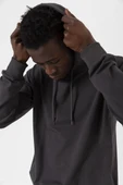 Füme Basic Oversize Erkek Kapüşonlu Hoodie 3 iplik Sweatshirt thumbnail 1