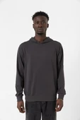 Füme Basic Oversize Erkek Kapüşonlu Hoodie 3 iplik Sweatshirt thumbnail 2
