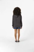 Füme Basic Oversize Kadın Kapüşonlu Hoodie 2 iplik Sweatshirt thumbnail 6