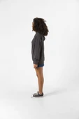 Füme Basic Oversize Kadın Kapüşonlu Hoodie 2 iplik Sweatshirt thumbnail 3