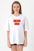 Dream Still Over Beyaz Kadın Oversize Tshirt thumbnail 1