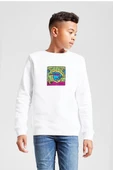 Mr Beast Doodle Beyaz Çocuk 2ip Sweatshirt thumbnail 1