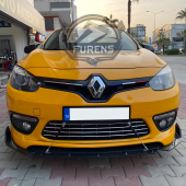 Renault Fluence Uyumlu Brabus Ön Lip 3 Parça Kanatlı Lip thumbnail 2