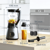 Bosch MMB6177S VitaPower 1200 W Blender Seti thumbnail 3