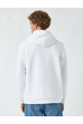 Basic Kapşonlu Sweatshirt thumbnail 4
