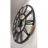 Ahşap Duvar Saati Jüt İpli (Gold Model 45cm) thumbnail 3