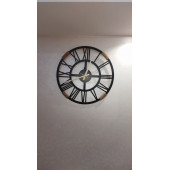 Ahşap Duvar Saati Jüt İpli (Gold Model 45cm) thumbnail 1
