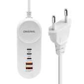Powermaster PM-20659 15 Watt 2 Type-C + 2 USB-A Şarj + PD Lightning Adaptör thumbnail 2
