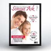 A4 Siyah Dik Çerçeve Kişiye Özel thumbnail 1