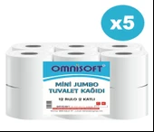 Omnisoft 5 Koli Mini Jumbo Tuvalet Kağıdı 60 Rulo thumbnail 1
