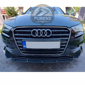 Audi A3 8v 2012-2019 Uyumlu Brabus Ön Lip 3 Parça Kanatlı Lip thumbnail 2