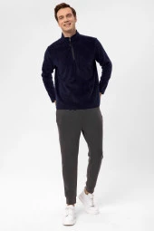 Kapişonlu Yaka Regular Kalıp Düz Sweatshirt thumbnail 7