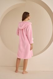 Pembe Wellsoft Dog Pattern Tek Sabahlık thumbnail 3