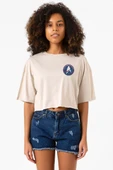 Star Trek Discovery Starfleet Command Bej Kadın Crop Tshirt thumbnail 1