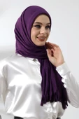 Mor Tesettür Hazır Pratik Fitilli Pamuklu Şal thumbnail 4