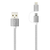 LinkTech K555 2in1 Micro USB + iPhone 1.2mt Şarj ve Data Kablosu thumbnail 4