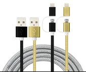 LinkTech K555 2in1 Micro USB + iPhone 1.2mt Şarj ve Data Kablosu thumbnail 1