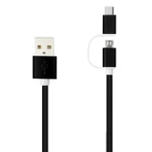 LinkTech K556 2in1 Micro USB + Type-C 1.2mt Şarj ve Data Kablosu thumbnail 3