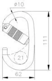 CT CELIK C/F OVAL KARABINA TRI-LOCK thumbnail 2