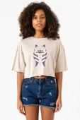 Ahsoka Tano Minimal Bej Kadın Crop Tshirt thumbnail 1