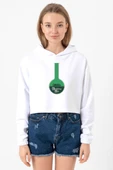 Breaking Bad Merch Beyaz Optik Kadın Crop Kapşonlu thumbnail 1