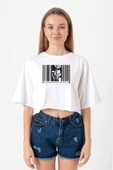 Casablanca Insıde A Barcode Beyaz Kadın Crop Tshirt thumbnail 1