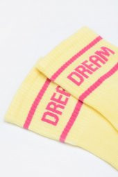 Sarı Dream Slogan Baskılı Soket Çorap thumbnail 2