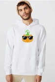 Cool Pumpkin Beyaz Erkek 3ip Kapşonlu  Sweatshirt thumbnail 1
