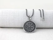 Viking Vegvisir 925 Ayar Gümüş Kolye thumbnail 2