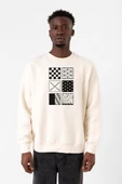 Demon Slayer Anime Patterns Ekru Erkek 2ip Sweatshirt thumbnail 1