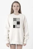 Demon Slayer Anime Patterns Beyaz Kadın 2ip Sweatshirt thumbnail 1