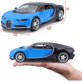 Maisto 1/24 Bugatti Chiron Mavi Model Araba thumbnail 3