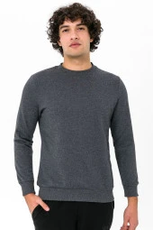 Süvari O Yaka Gri Sweat thumbnail 5