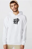 HP Logo Beyaz Erkek 3ip Kapşonlu  Sweatshirt thumbnail 1