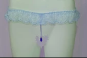 ASM1275 Kadın Mavi Dantel  Boncuk O Gece String thumbnail 5