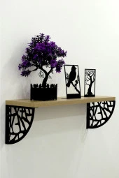 Erva Oval Raf Çatlak Desen 60cm Siyah thumbnail 1