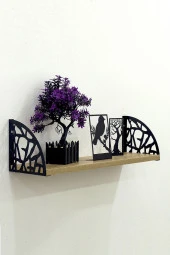 Erva Oval Raf Çatlak Desen 60cm Siyah thumbnail 2