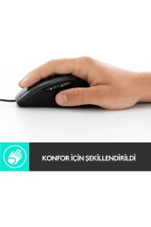logitech  M500s Gelişmiş Kablolu Mouse Siyah thumbnail 3