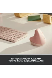 LOGITECH Lift Kablosz Dikey Mouse Pembe 910-006478 thumbnail 4