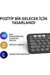 logitech  Pebble Keys 2 K380s Multi-Device Bluetooth Klavye - Grafit 920-011859 thumbnail 3