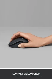 logitech  M221 Sessız Kablosuz Mouse 910-006510 Sıyah thumbnail 5