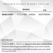 2 Adet Mercedes C Class W204 için Port Bagaj Tavan Çıta Kapak thumbnail 2