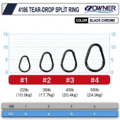 Owner 4186-011 Tear-Drop Split Ring - No 4 thumbnail 2