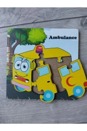 Mini 4 Parça Ambulans Puzzle 13 Cm thumbnail 2