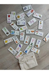 Renkli Resimli Alfabe Domino Puzzle thumbnail 1