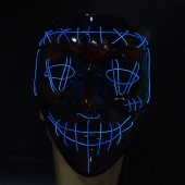 Halloween Maske Neon Mavi Işıklı thumbnail 1