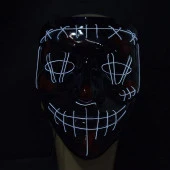 Halloween Maske Neon Beyaz Işıklı thumbnail 1