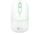 Lecoo WS210 2.4G Wifi Wireless Bluetooth Charging Mouse Beyaz thumbnail 1
